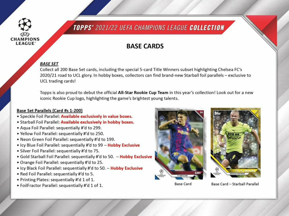 2021/22 Topps UEFA Champions League Soccer Hobby Box Fashion