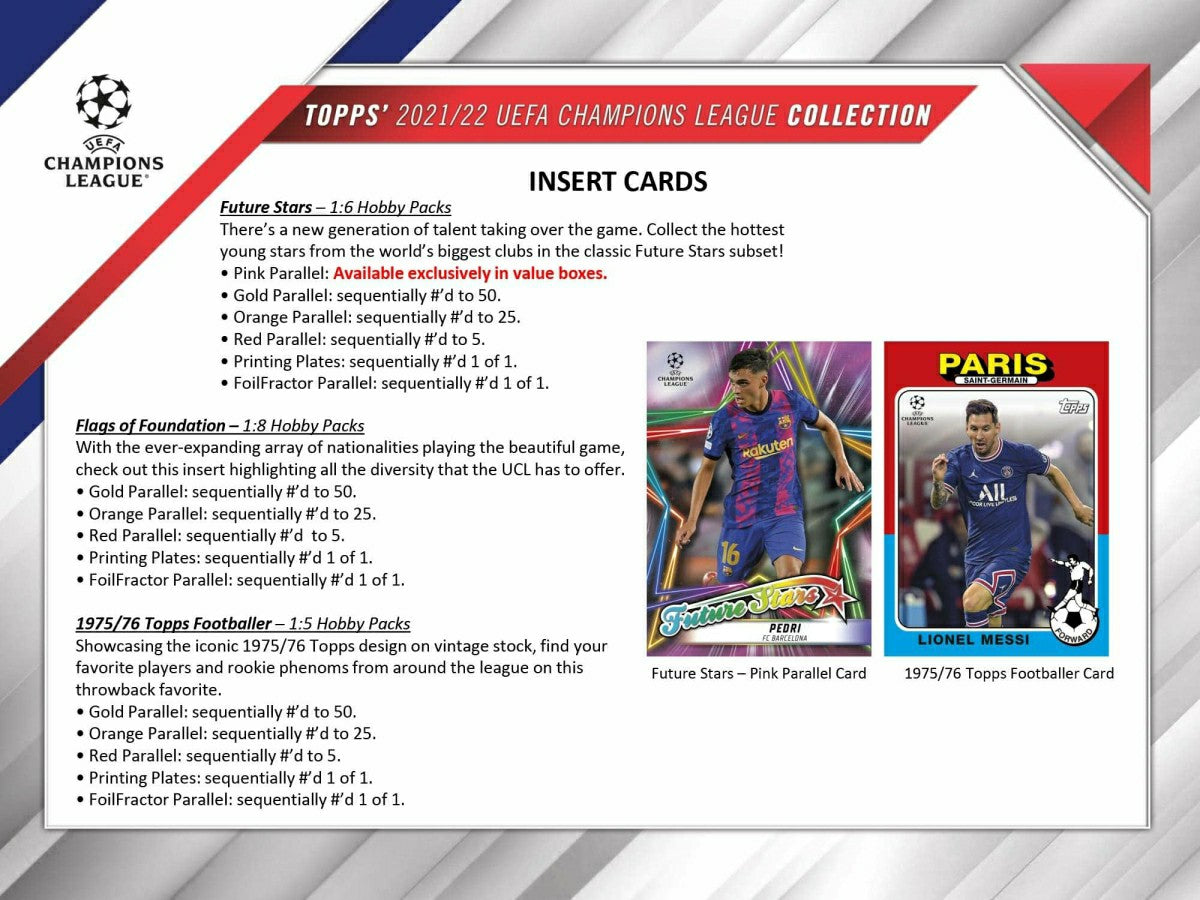 2021/22 Topps UEFA Champions League Soccer Hobby Box Fashion