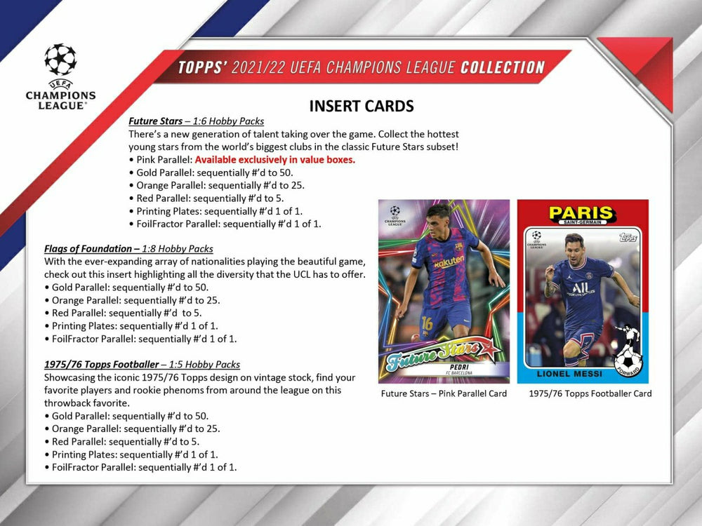 2021/22 Topps UEFA Champions League Soccer Hobby Box Fashion