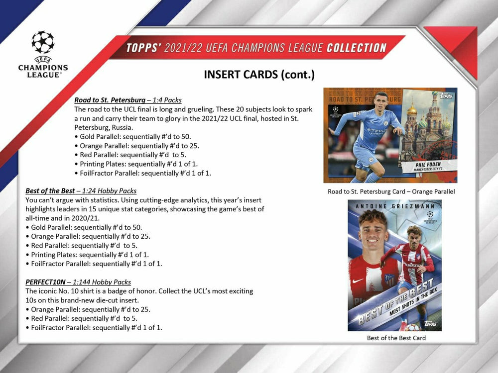 2021/22 Topps UEFA Champions League Soccer Hobby Box Fashion