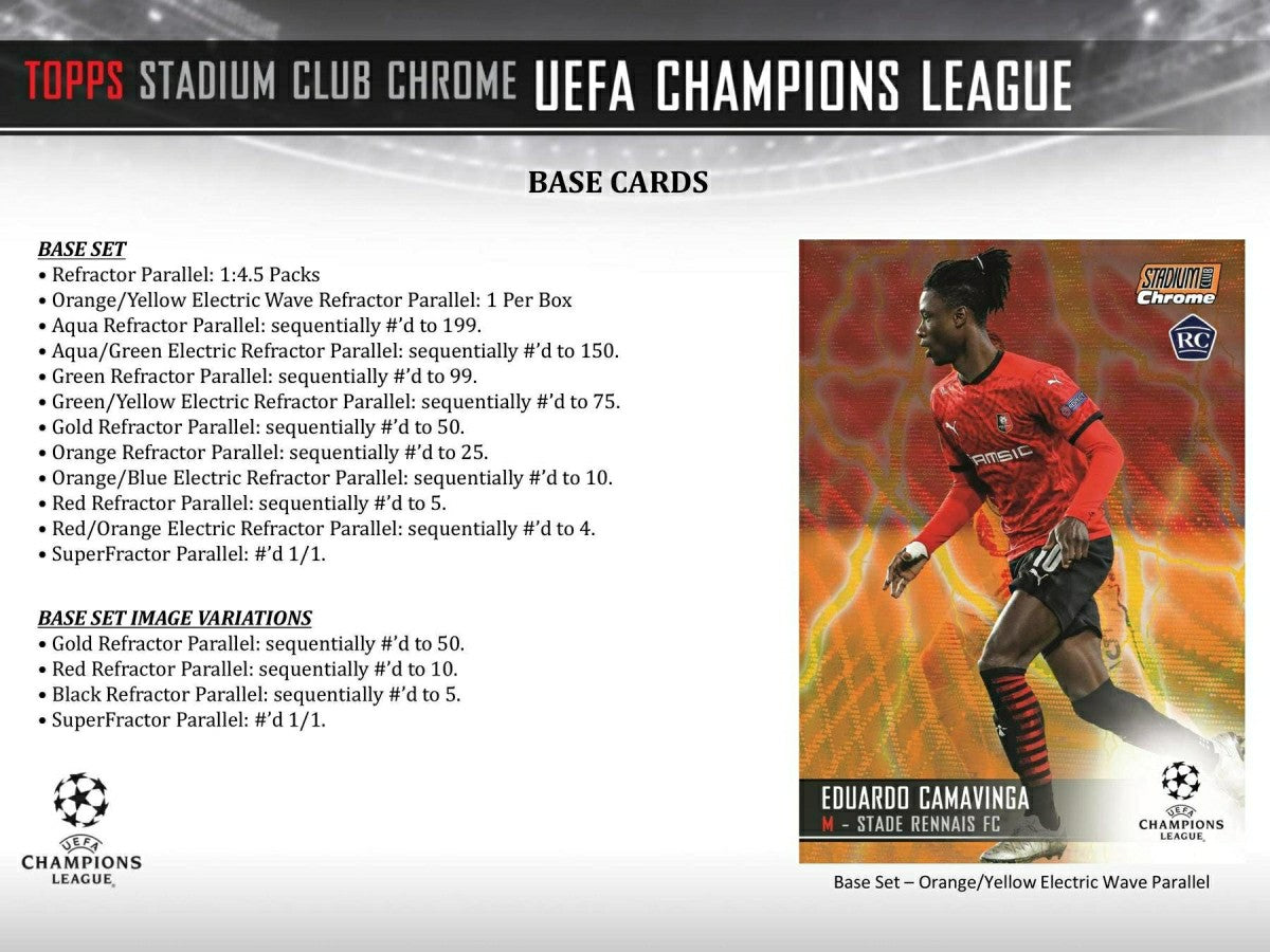 2020/21 Topps UEFA Stadium Club Chrome Champions League Soccer Hobby Box Taass sale