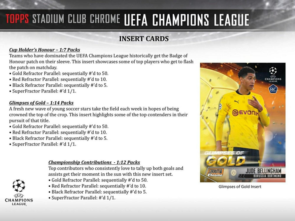 2020/21 Topps UEFA Stadium Club Chrome Champions League Soccer Hobby Box Taass sale