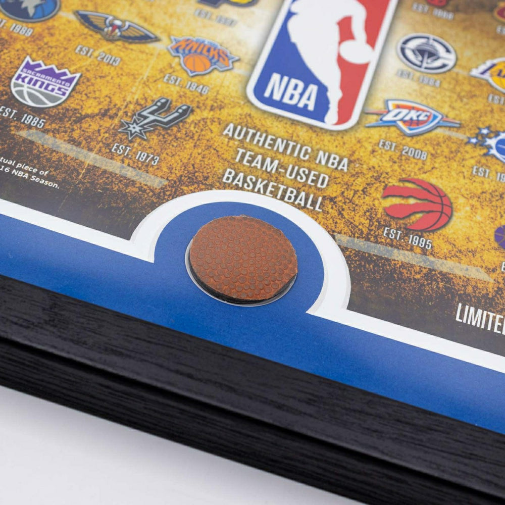Highland Mint NBA Logos & Team-Used Basketball Frame Classic