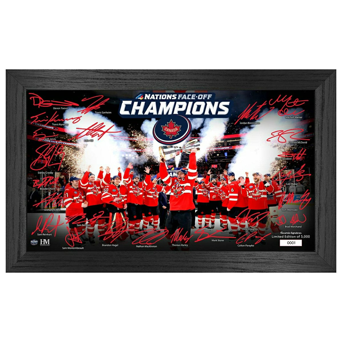 Team Canada 2025 4 Nations Face-Off Champions Signature Frame Fashion