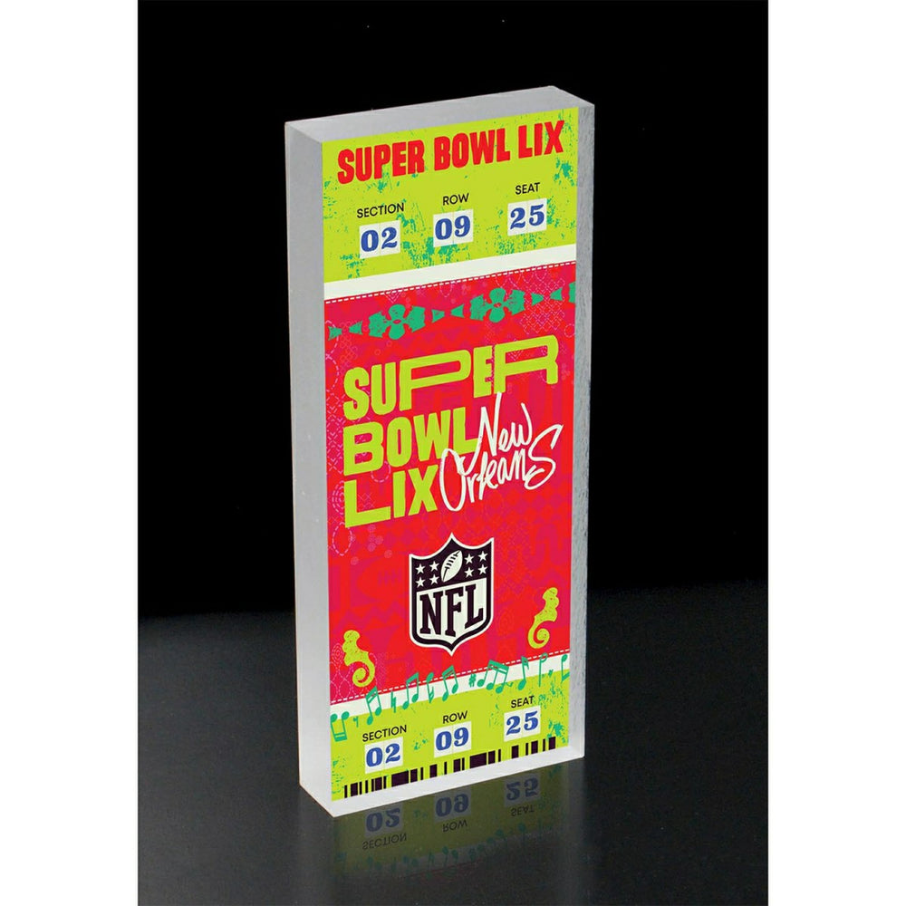 Super Bowl LIX New Orleans Ticket 3D Block Art Lifestyle