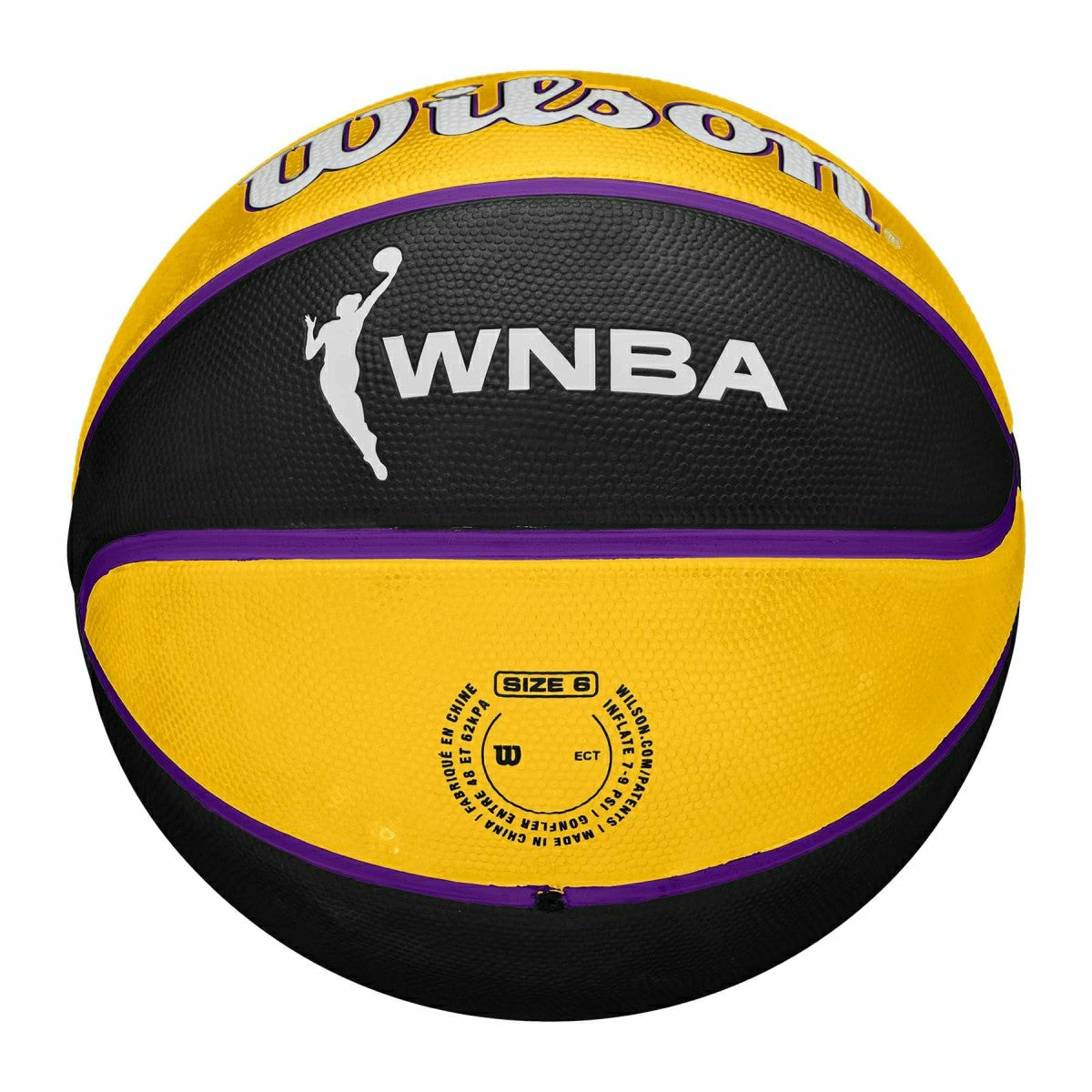 Los Angeles Sparks Wilson Team Tribute WNBA Basketball (Size 6) Fashion