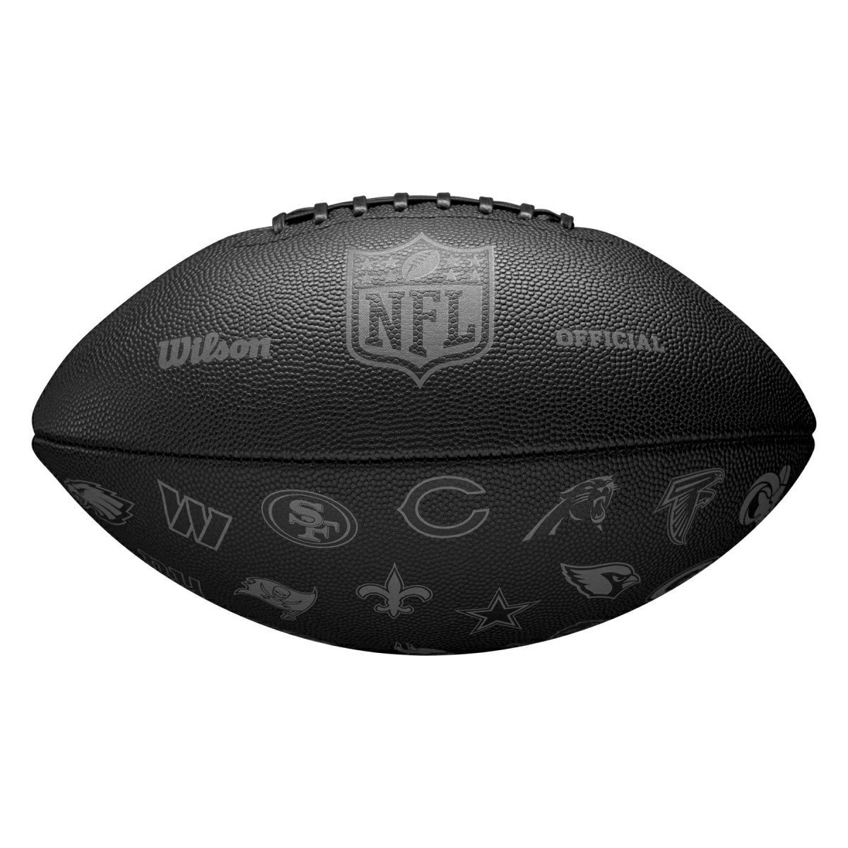 Wilson NFL All Team Logos Black Full Size Football Taass sale