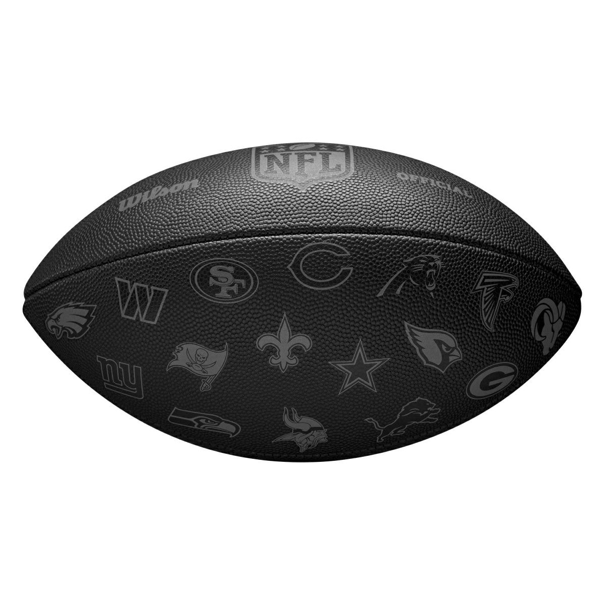 Wilson NFL All Team Logos Black Full Size Football Taass sale