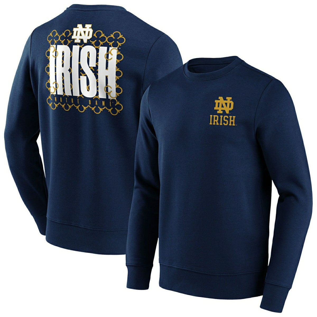 Notre Dame Fighting Irish "IRISH" Crew Sweatshirt Navy Lifestyle