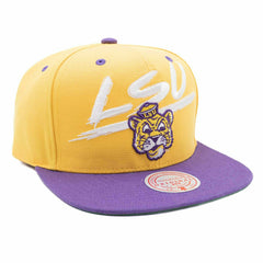 LSU Tigers Transcript Mitchell & Ness Snapback NCAA Cap Classic