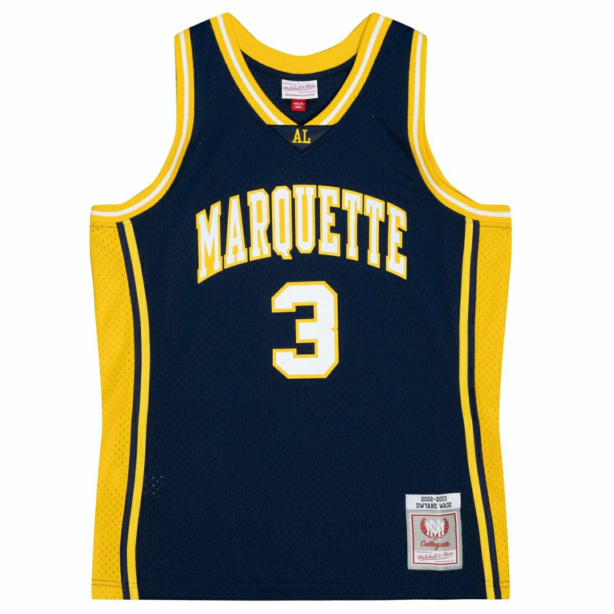 Dwyane Wade #3 Marquette University 2002-03 Mitchell & Ness Swingman NCAA Jersey Navy Taass sale