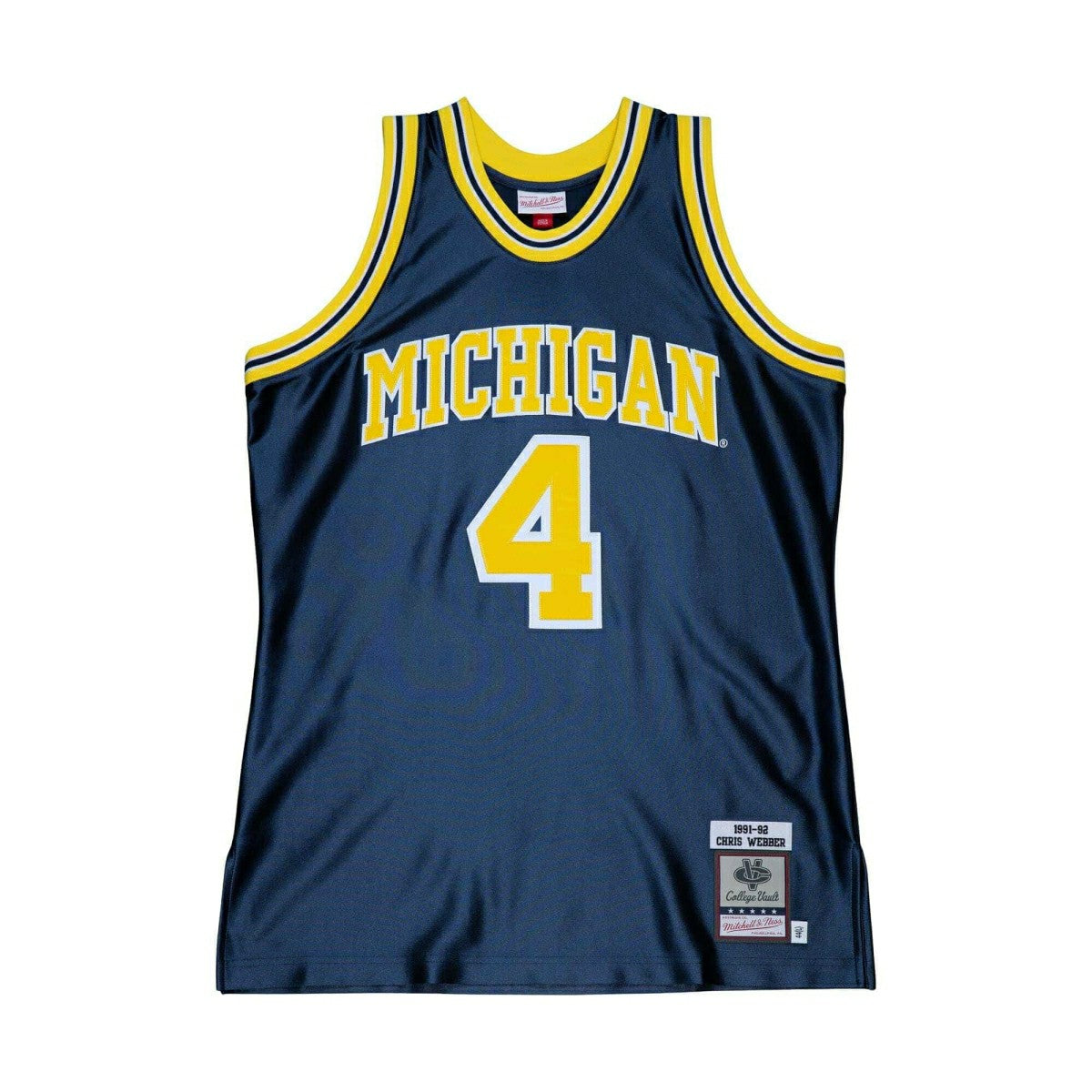 Chris Webber #4 Michigan Wolverines 1991-92 Authentic NCAA Jersey Navy Fashion