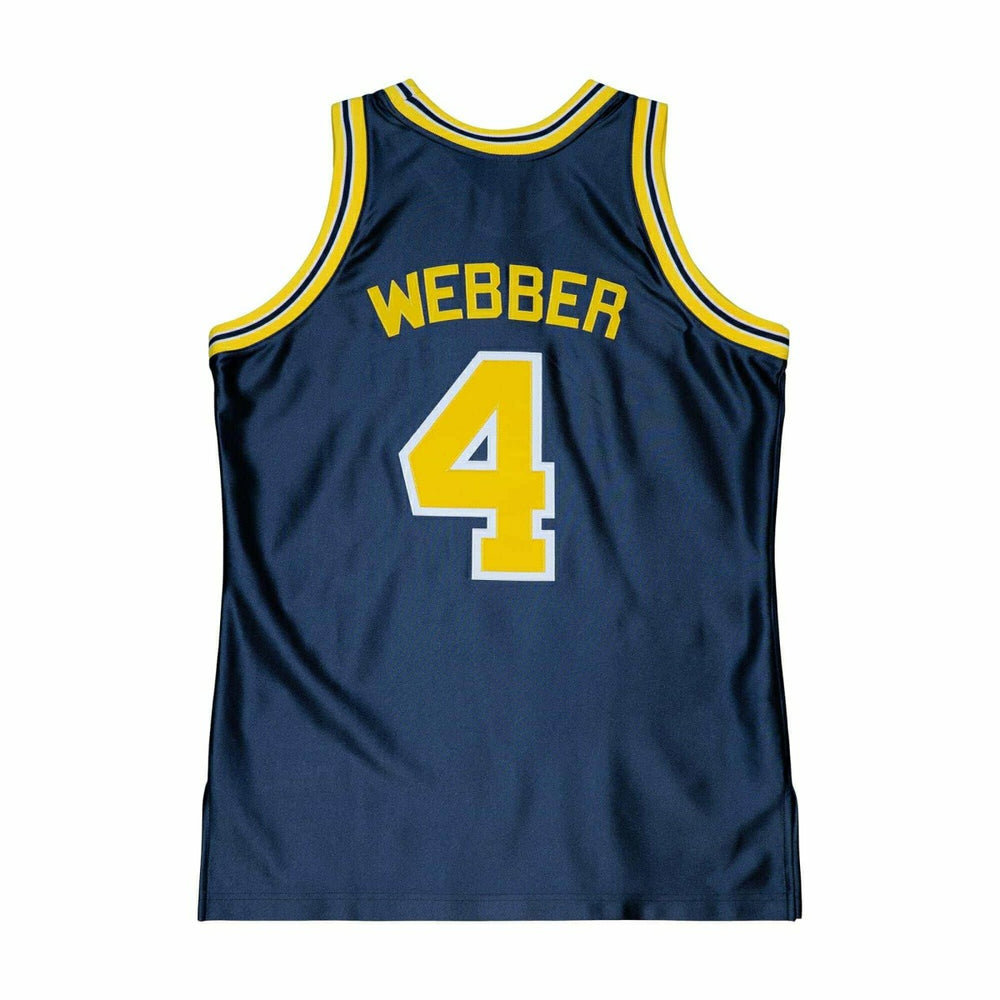 Chris Webber #4 Michigan Wolverines 1991-92 Authentic NCAA Jersey Navy Fashion