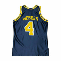 Chris Webber #4 Michigan Wolverines 1991-92 Authentic NCAA Jersey Navy Fashion