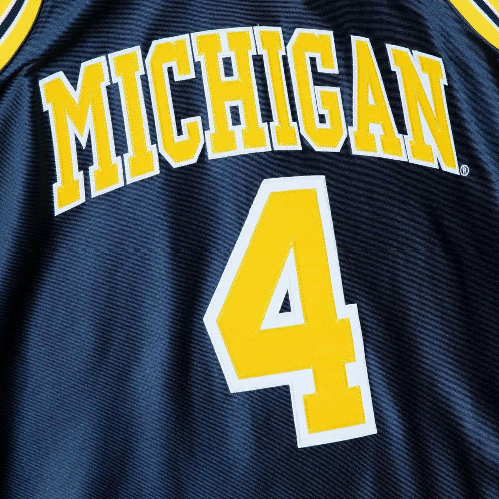 Chris Webber #4 Michigan Wolverines 1991-92 Authentic NCAA Jersey Navy Fashion