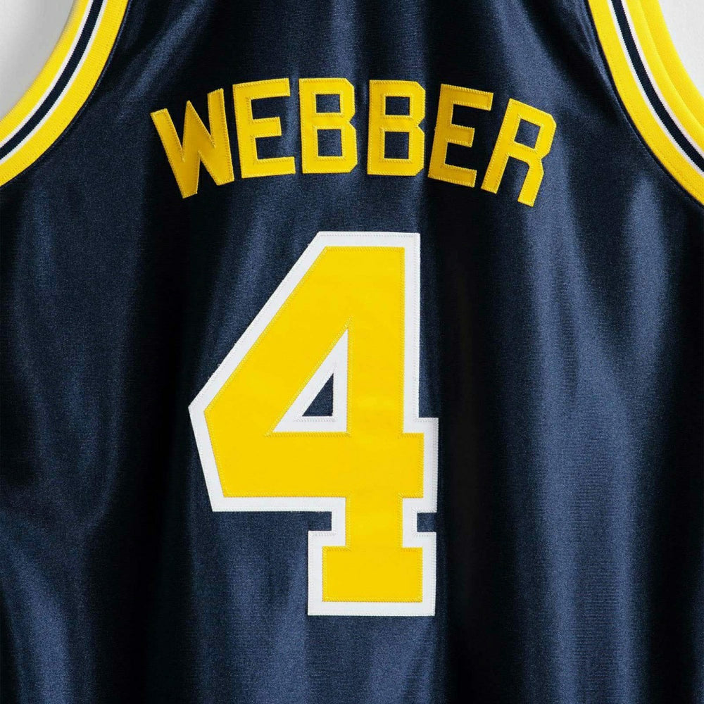 Chris Webber #4 Michigan Wolverines 1991-92 Authentic NCAA Jersey Navy Fashion