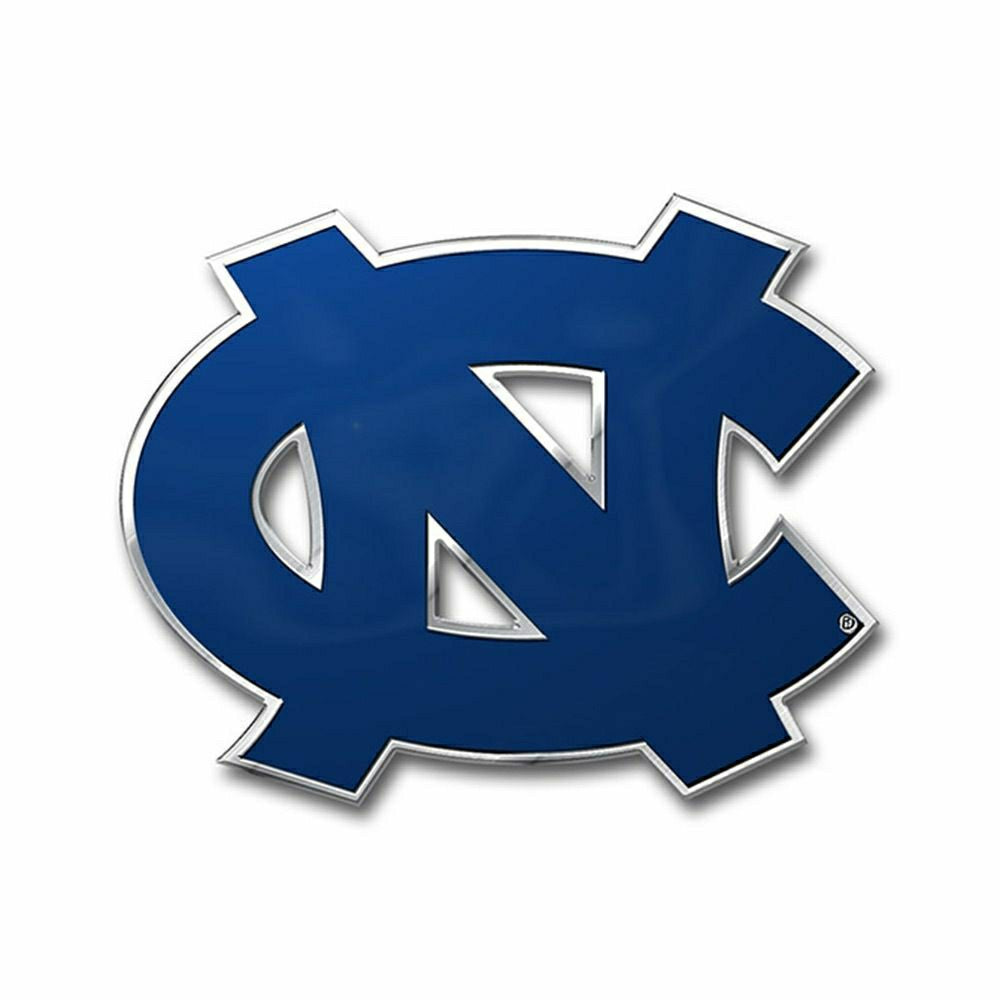 North Carolina Tar Heels Aluminium Color NCAA Team Emblem Fashion