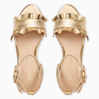 Rozette Ruffle Wedge