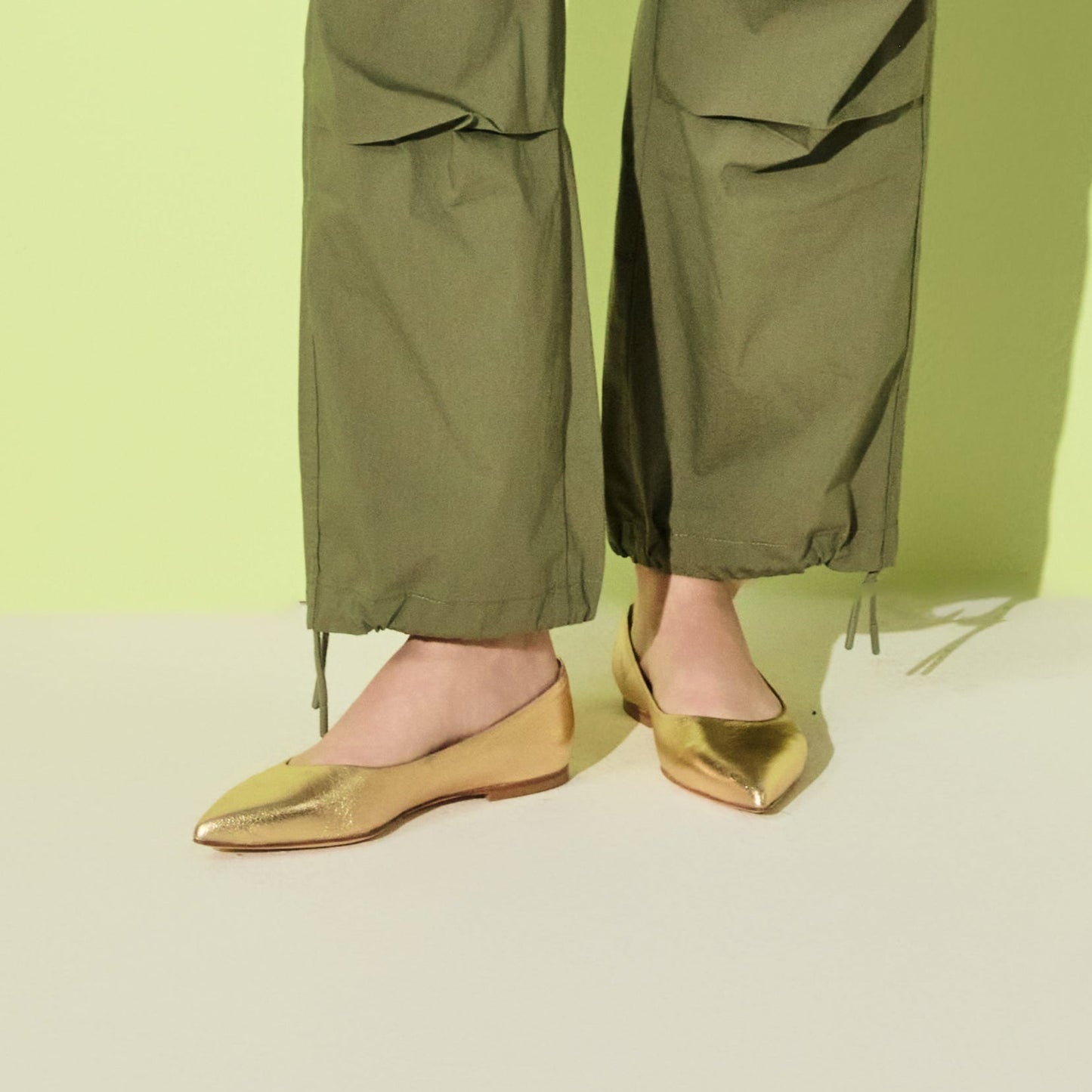 Gabrisa Italian Leather Flat