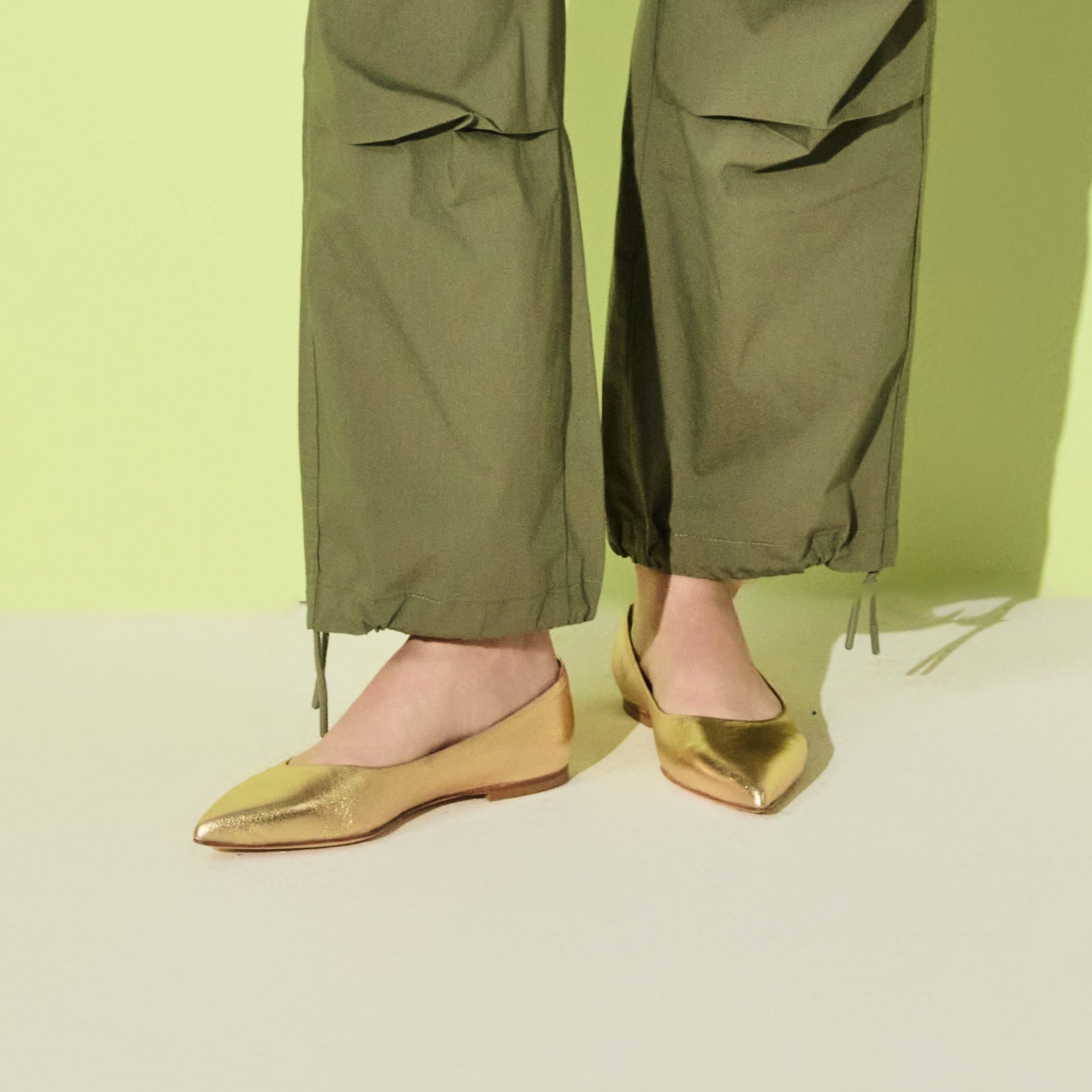 Gabrisa Italian Leather Flat