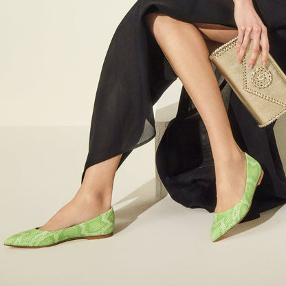 Gabrisa Italian Leather Flat