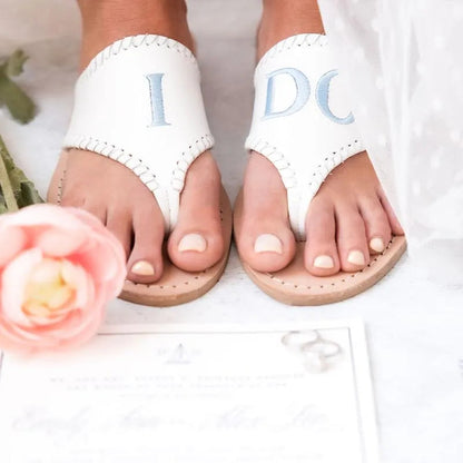 Jacks Embroidered "I DO" Sandal