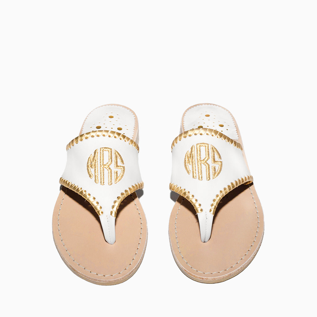 Jacks Embroidered "MRS" Sandal