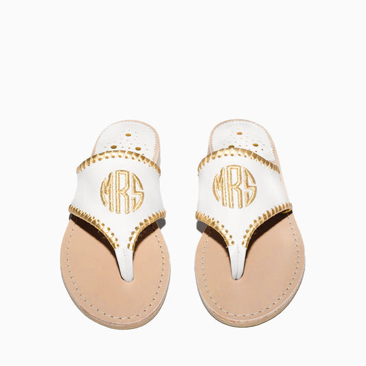 Jacks Embroidered "MRS" Sandal
