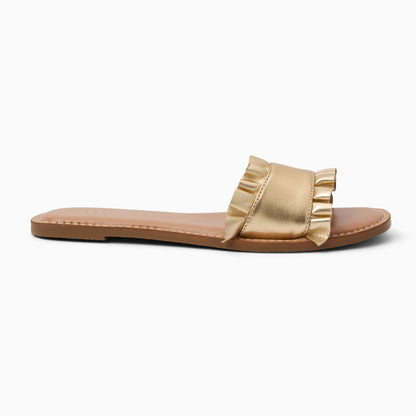 Rozette Ruffle Slide