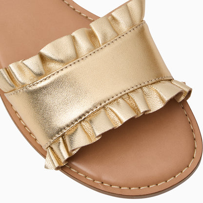 Rozette Ruffle Slide