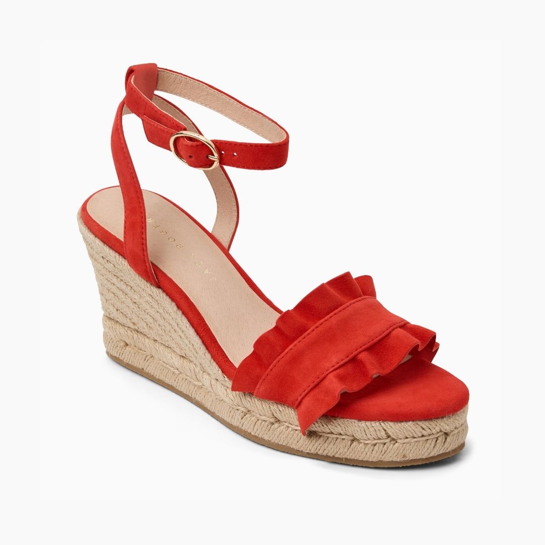 Rozette Ruffle Wedge