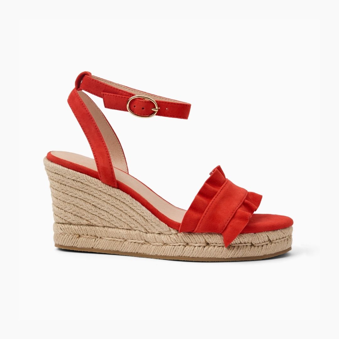 Rozette Ruffle Wedge
