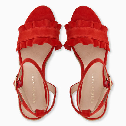 Rozette Ruffle Wedge