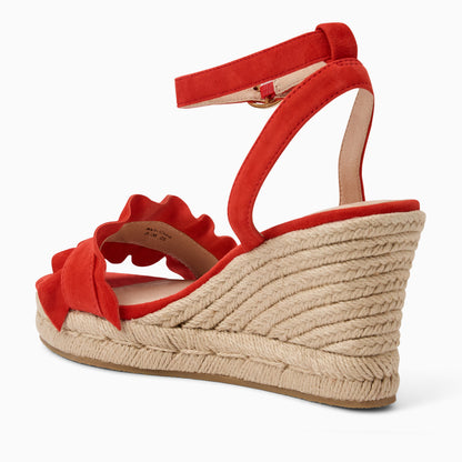 Rozette Ruffle Wedge