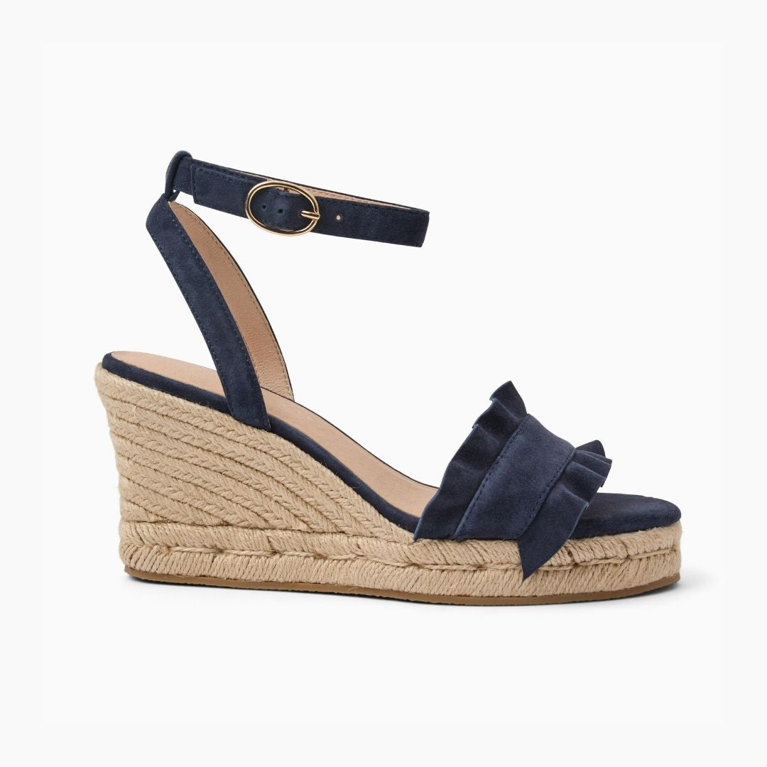 Rozette Ruffle Wedge