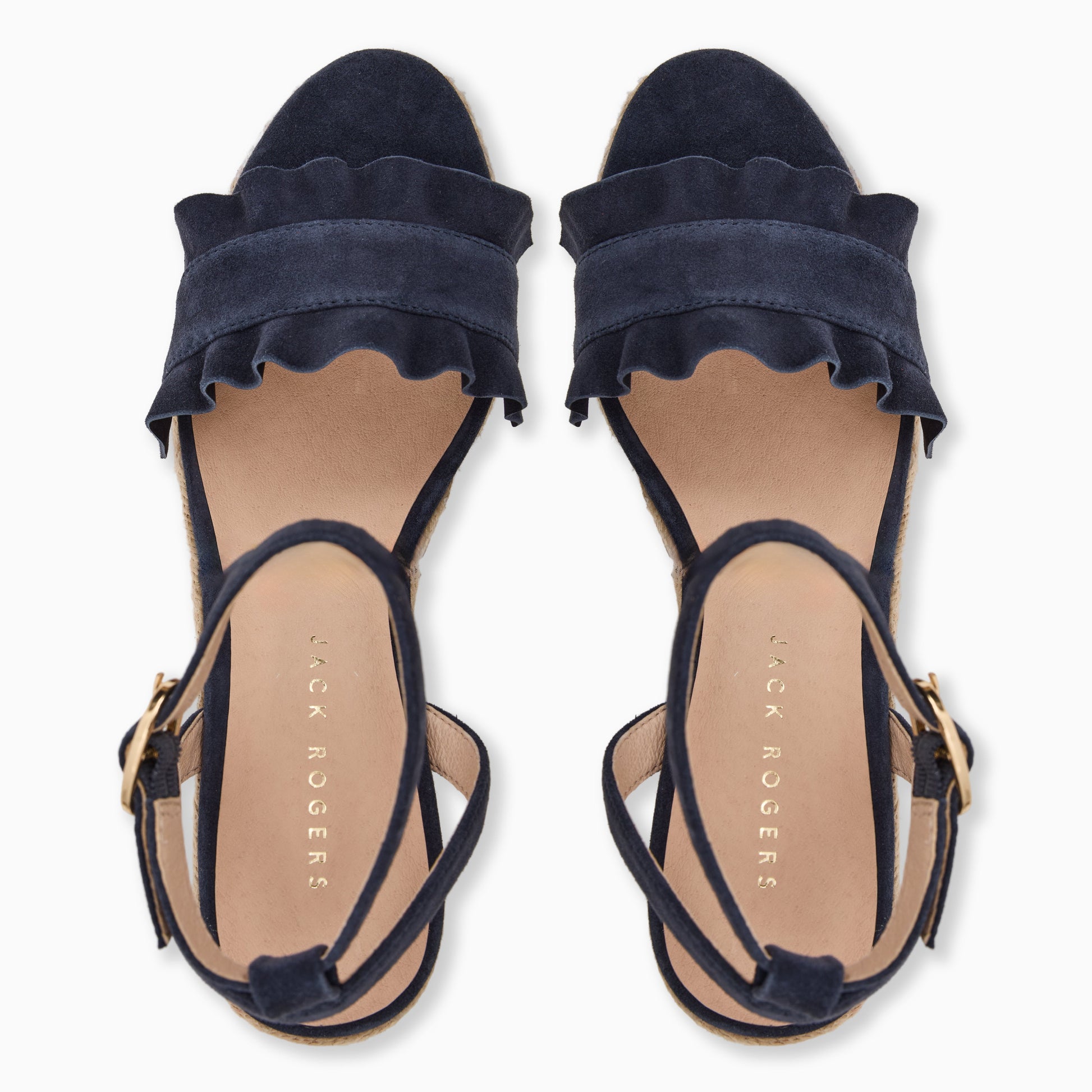 Rozette Ruffle Wedge
