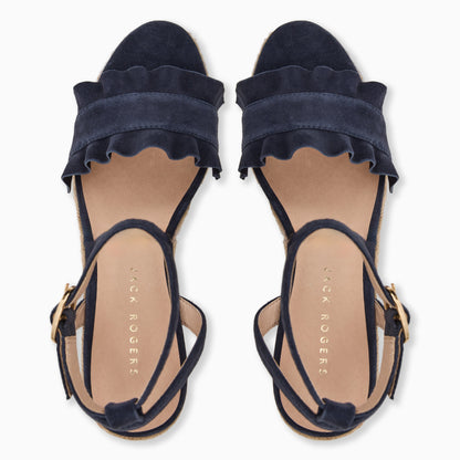 Rozette Ruffle Wedge
