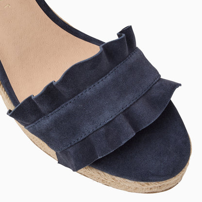 Rozette Ruffle Wedge