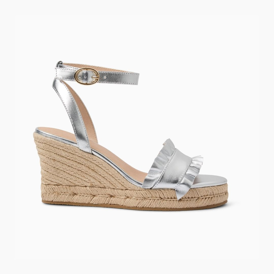 Rozette Ruffle Wedge