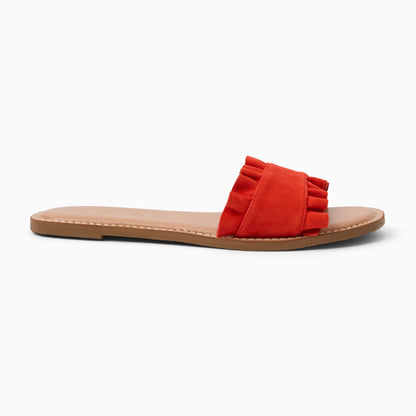 Rozette Ruffle Slide