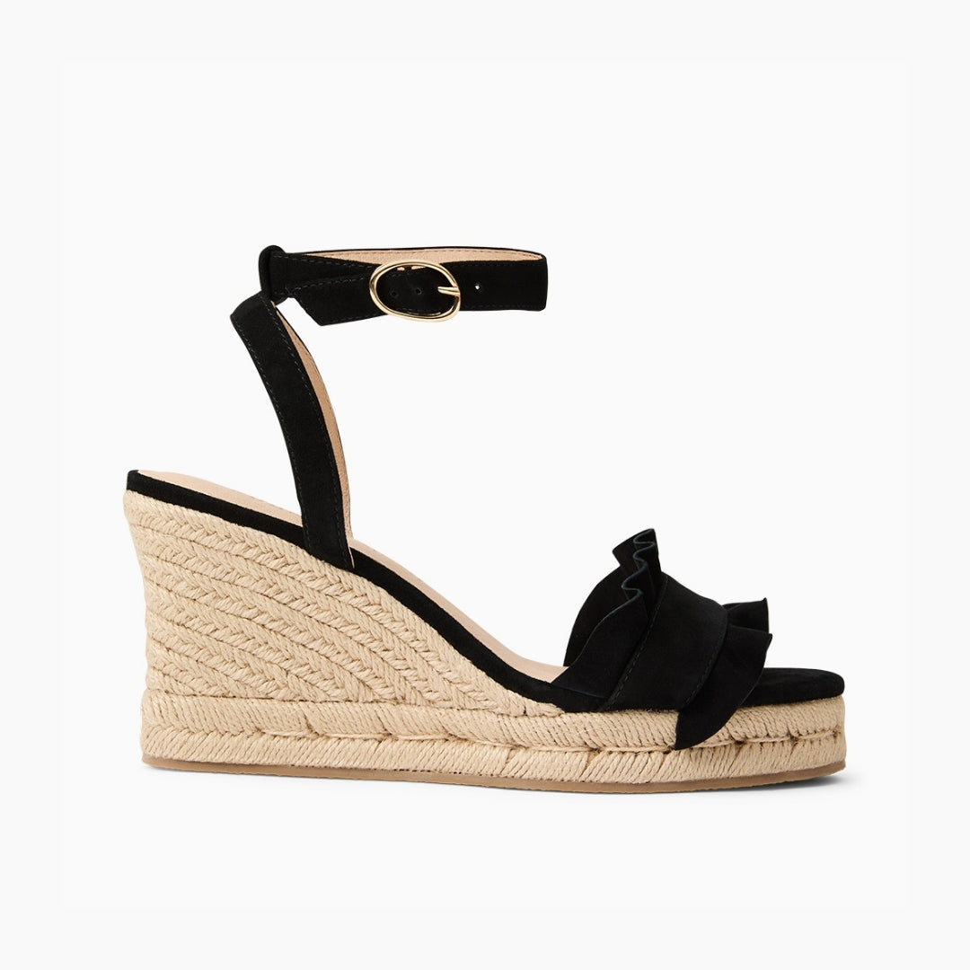 Rozette Ruffle Wedge