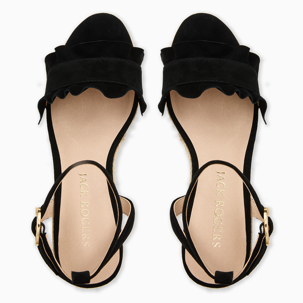 Rozette Ruffle Wedge