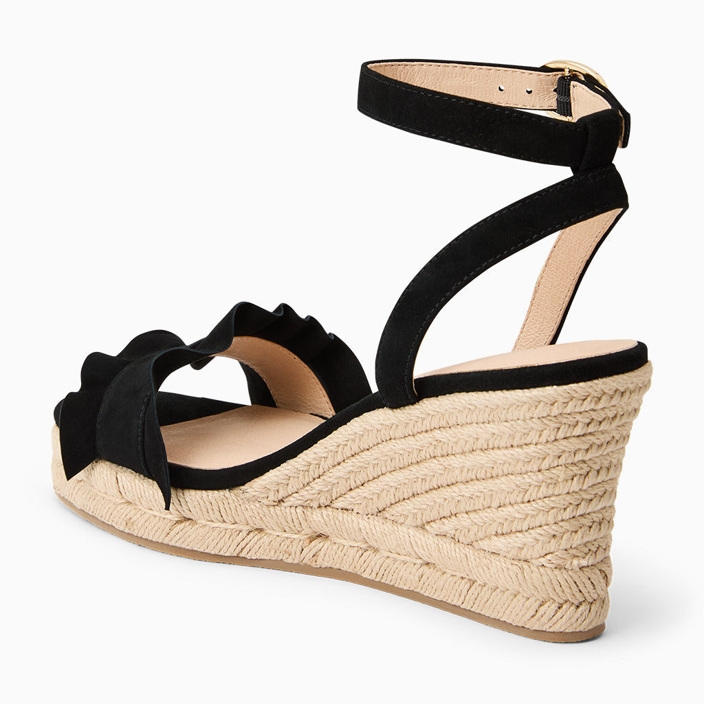 Rozette Ruffle Wedge