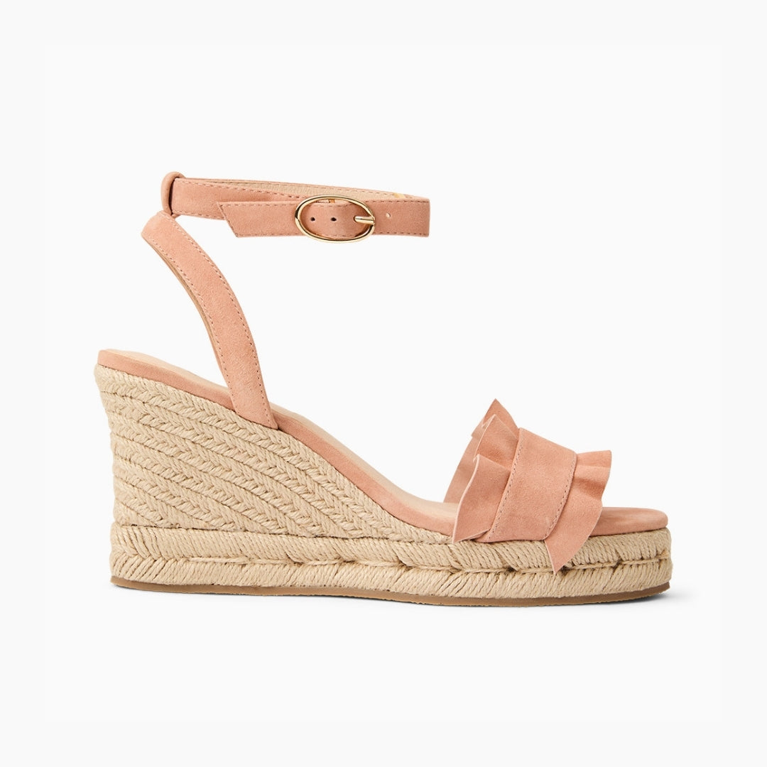 Rozette Ruffle Wedge