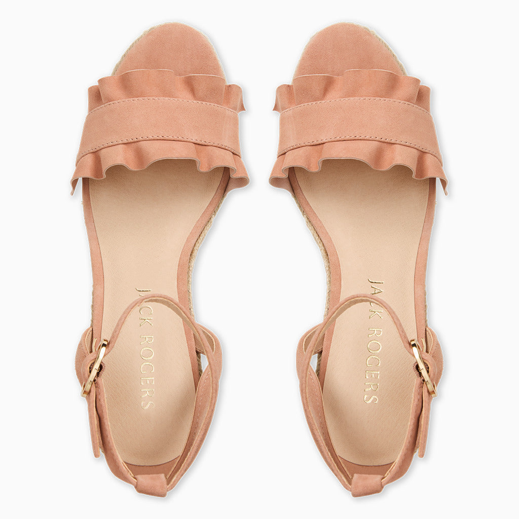 Rozette Ruffle Wedge