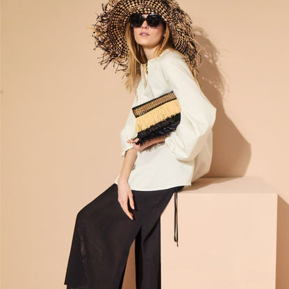 Elba Raffia Purse