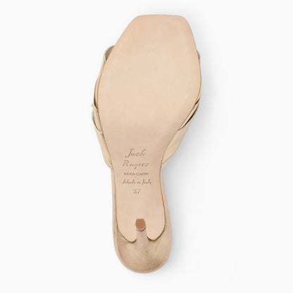Beatrice Ruffle Italian Leather Heel