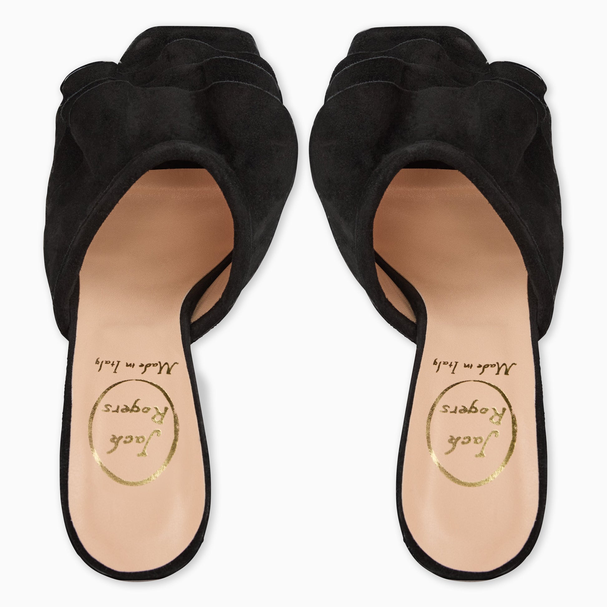 Beatrice Ruffle Italian Suede Heel