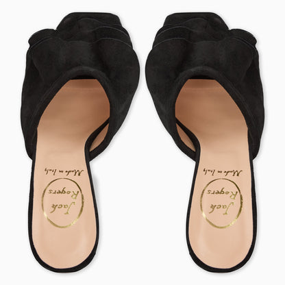 Beatrice Ruffle Italian Suede Heel