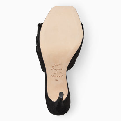 Beatrice Ruffle Italian Suede Heel